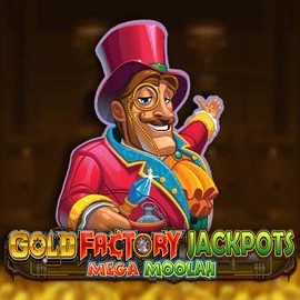 Gold Factory Jackpots Mega Moolah casino game by Aurum Signature Studios – featured logo at Betista Casino