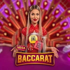 Mega Baccarat slot icon by Pragmatic Play, available at Betista Casino